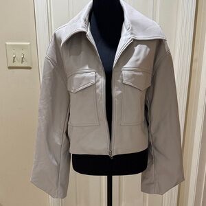 ASTR The Label Beige Leather Jacket